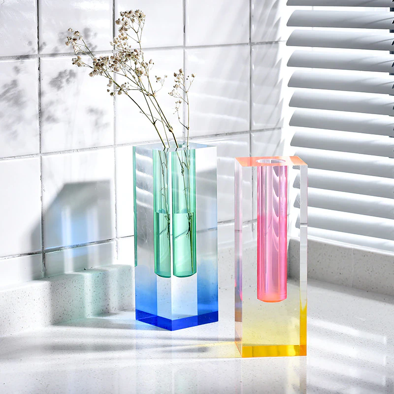 Rainbow Acrylic Vase