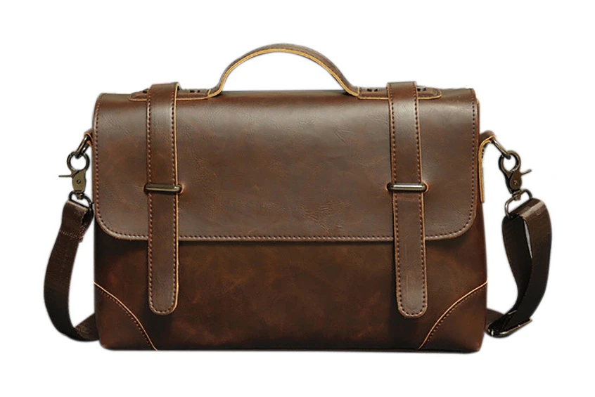 PU Leather Laptop Shoulder Bag