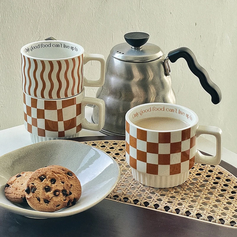 Stackable Retro Coffee Mugs