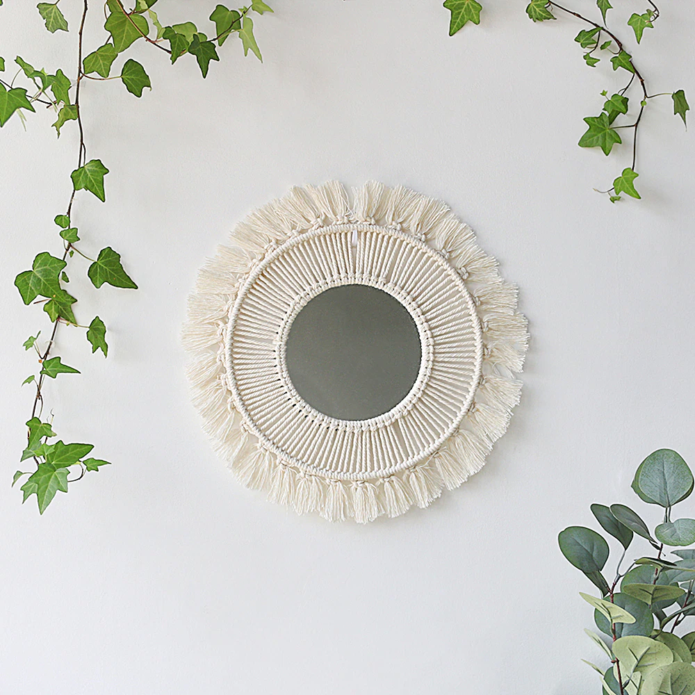 Round Macrame Mirror