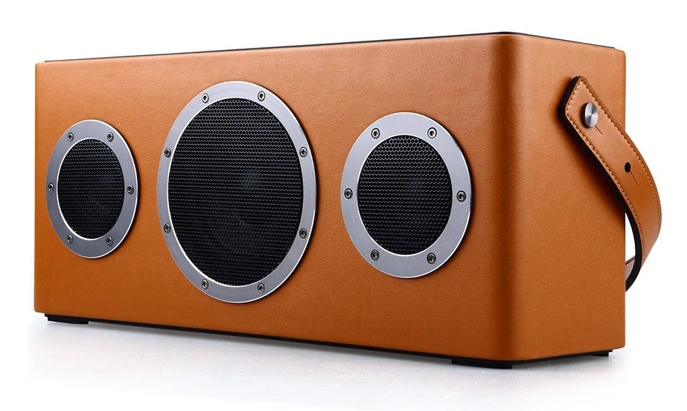 Professional HiFi Leather Speaker with WiFi & Bluetooth
