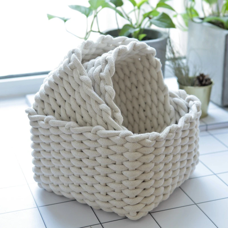 Woven Rope Storage Basket