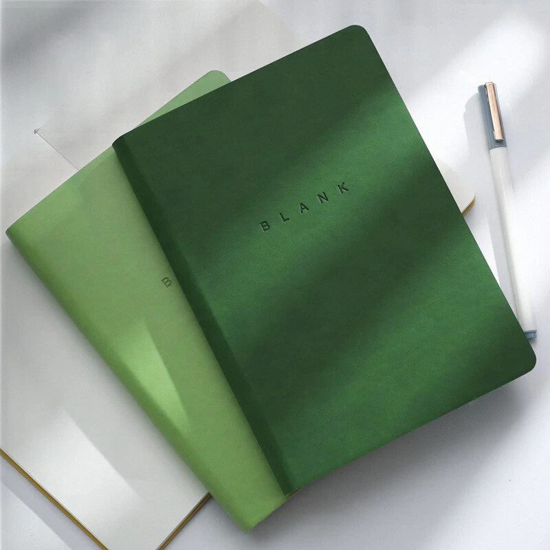 Faux Leather Blank Softcover Notebook
