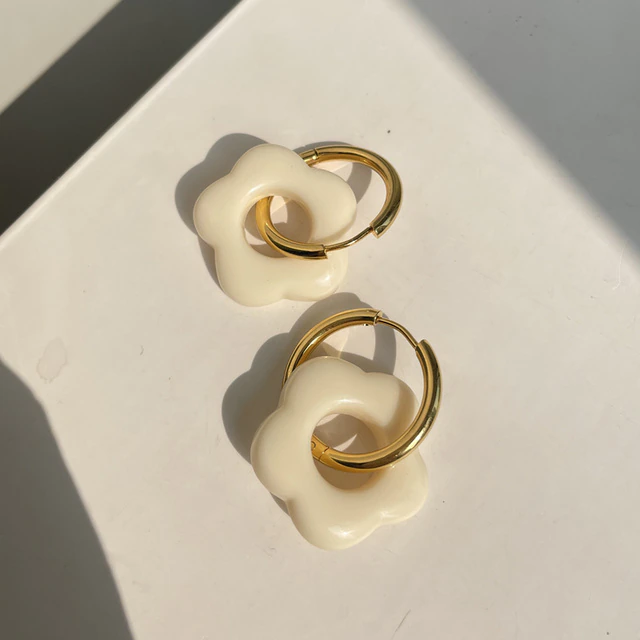 Resin Flower Earrings