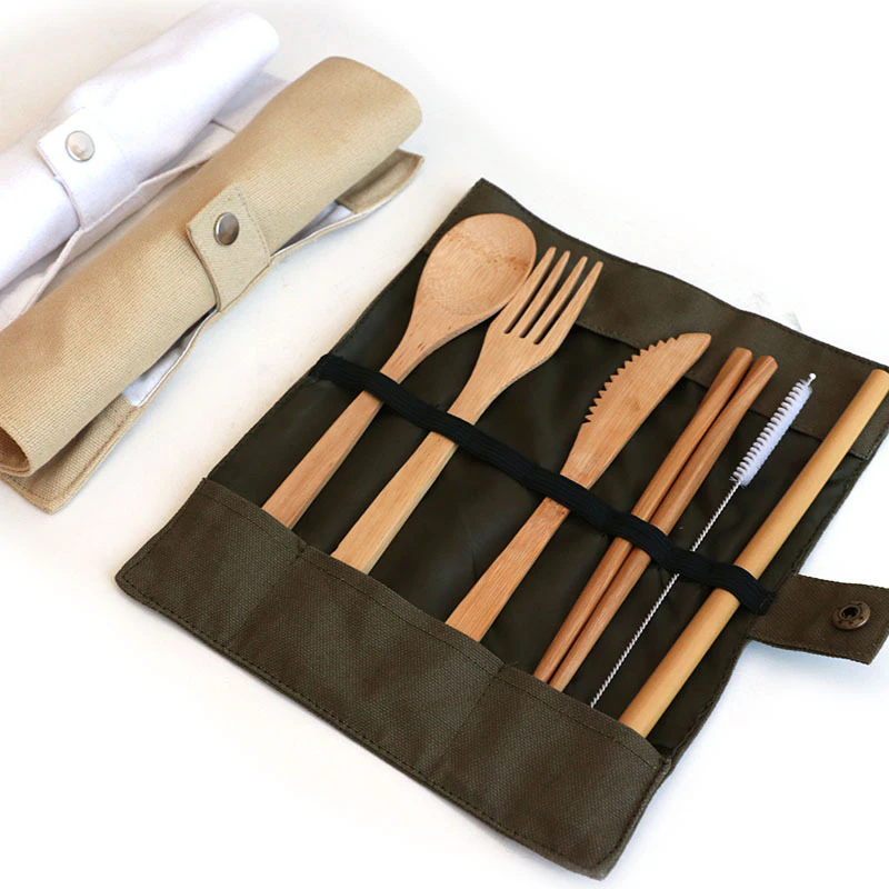Bamboo Reusable Eco Cutlery Set
