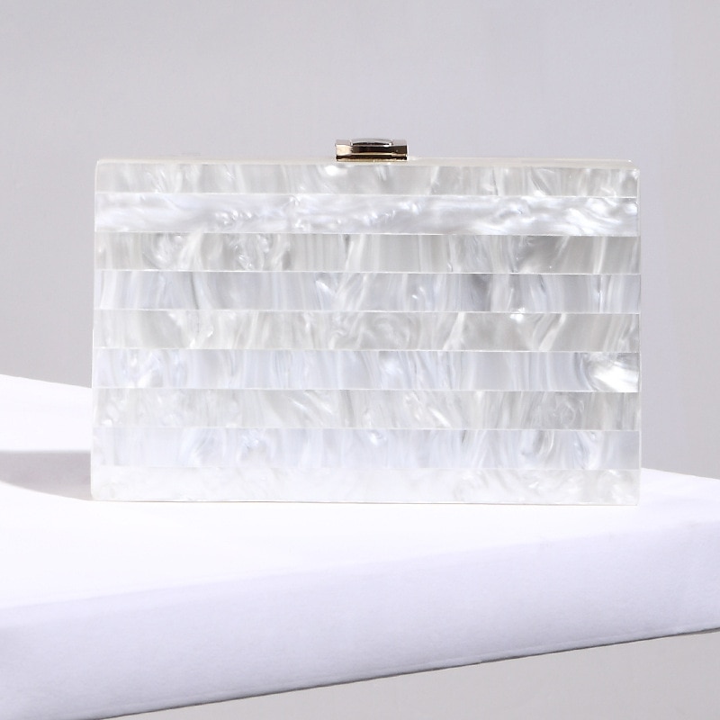 Acrylic Marble Look Evening Clutch