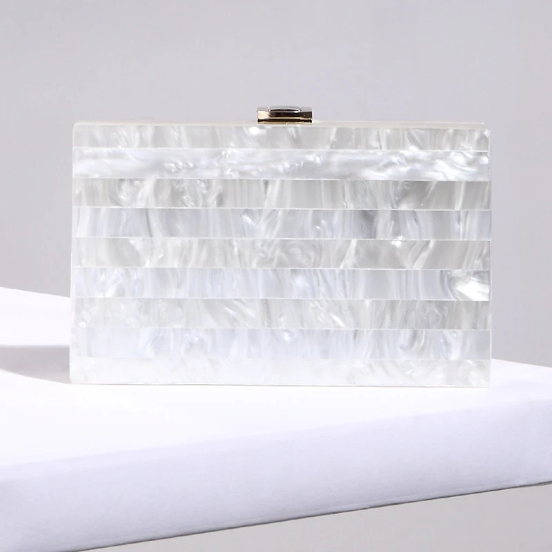 Acrylic Marble Look Evening Clutch
