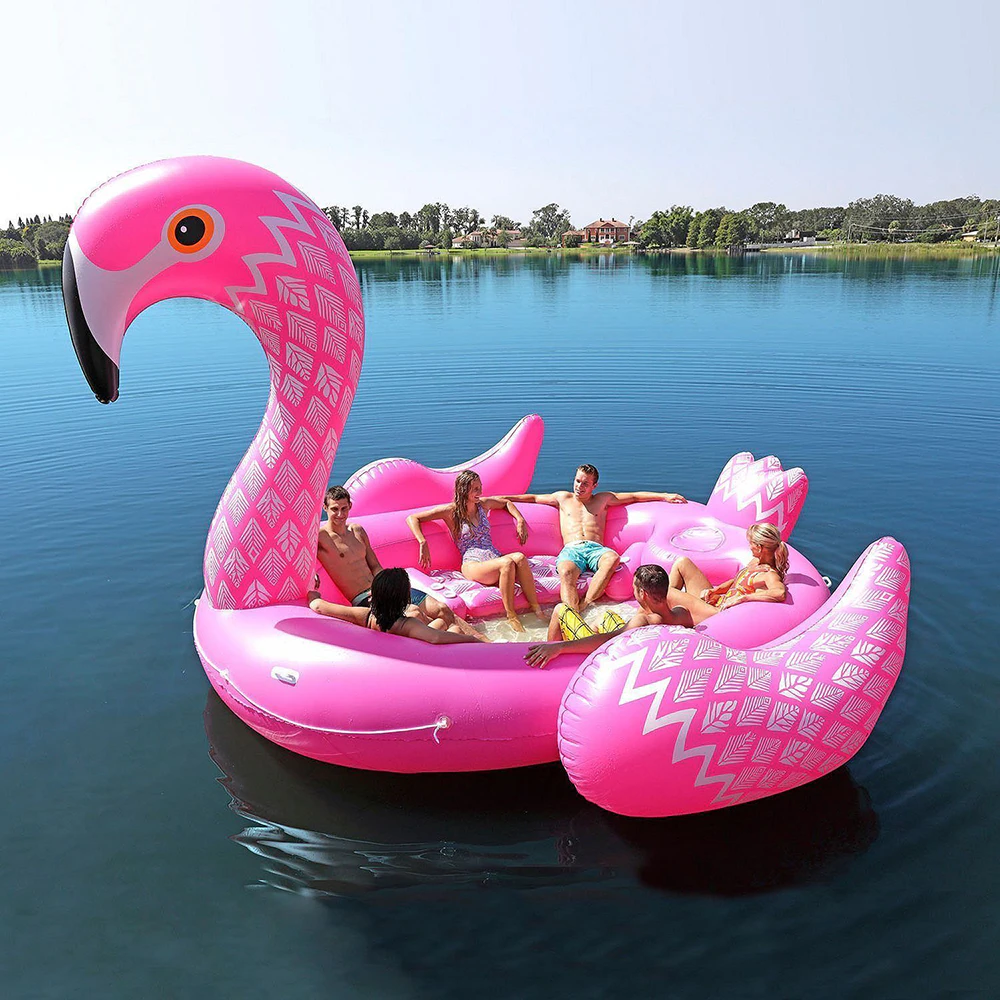 Huge Flamingo Boat Floatie
