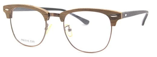 Wooden Frame Clubmaster Glasses