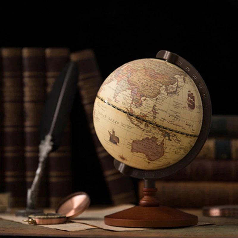 Vintage Wooden Globe