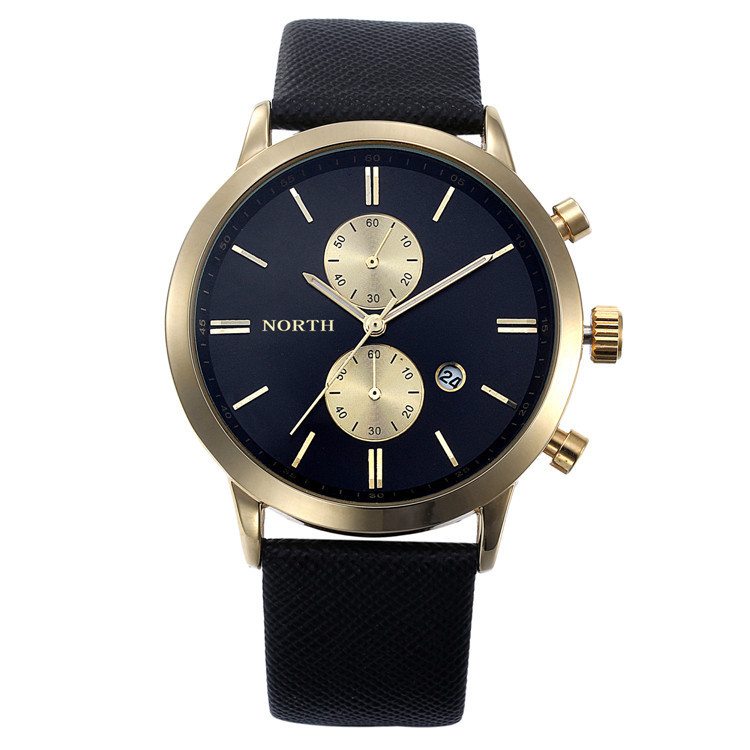 Black and Gold Men's Date and Time Sport Watch