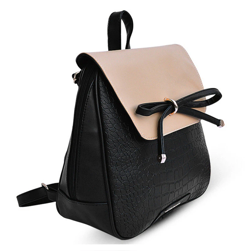 PU Leather Bow Backpack