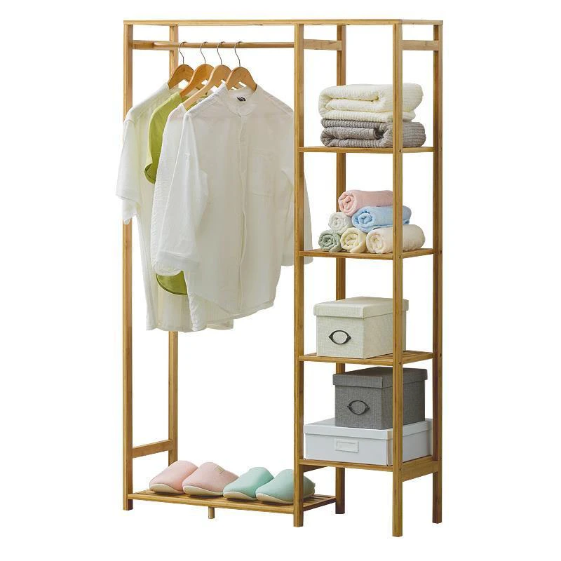 Wooden Exposed Wardrobe Rack