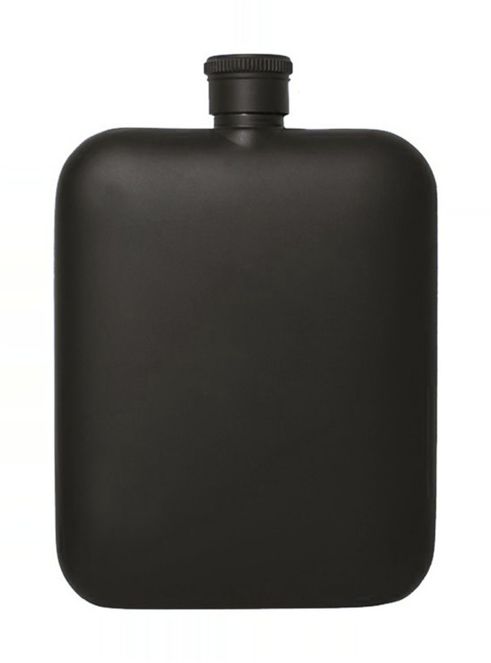 Matte Black Pocket Flask