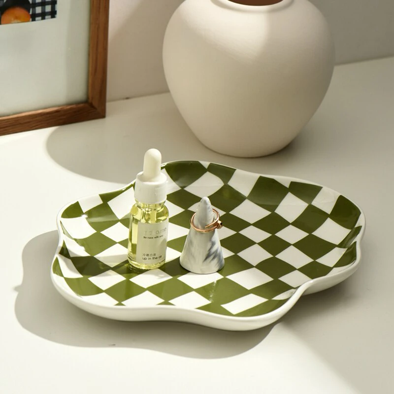 Irregular Checkerboard Plate