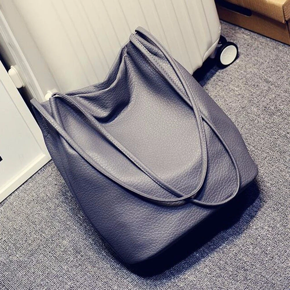 Leather Bucket Shoulder Bag