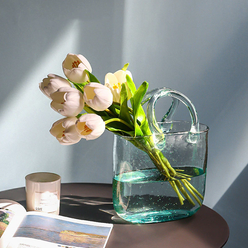 Handbag Shaped Glass Vase