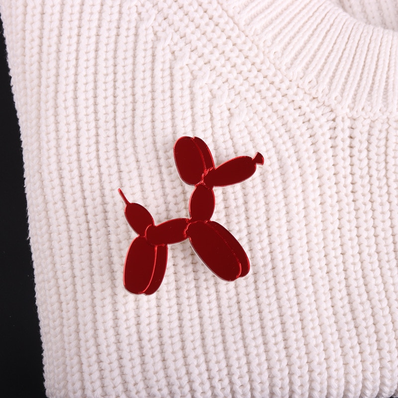 Acrylic Balloon Dog Brooch