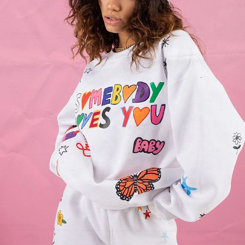 Letter Printed Sweater
