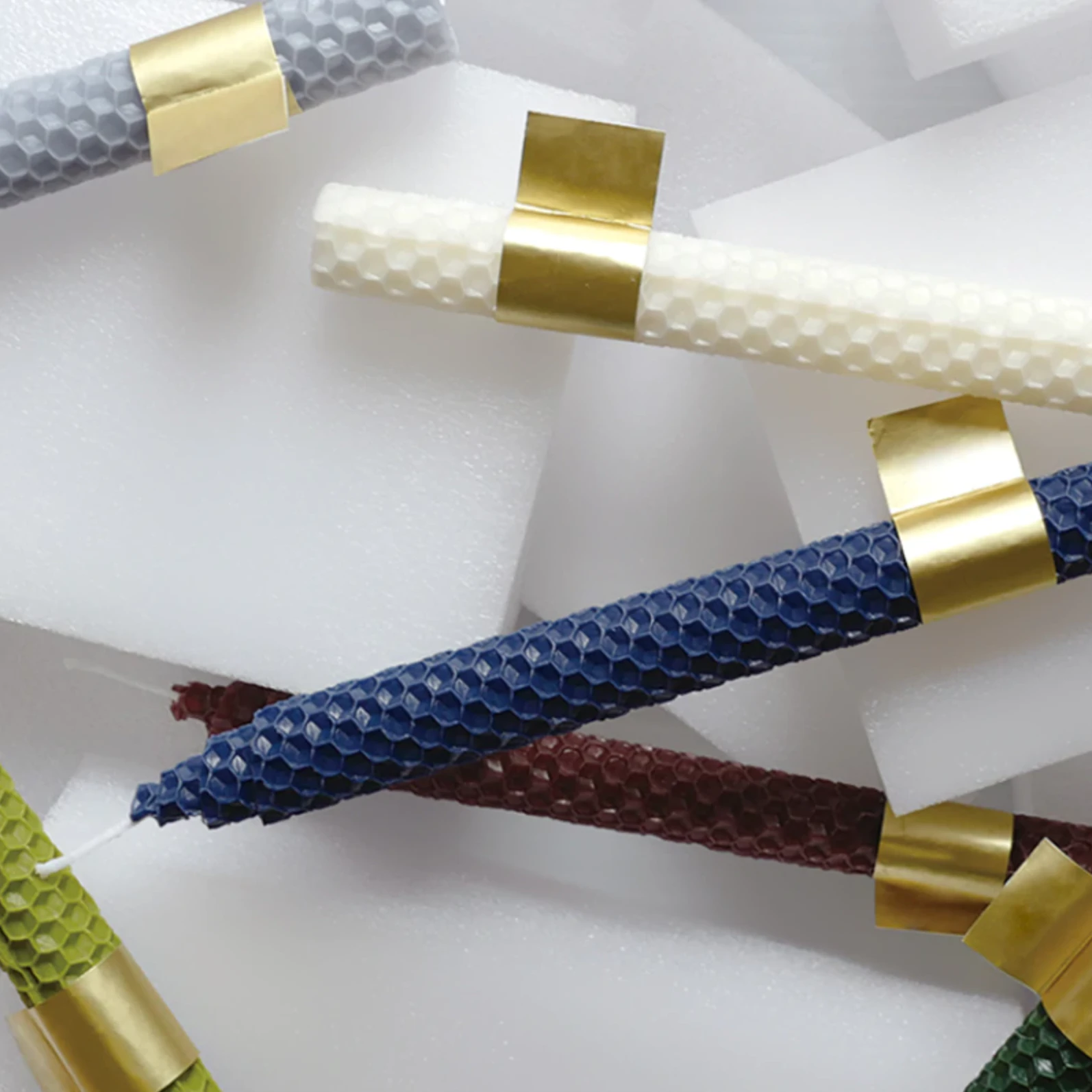 Coloured Beeswax Rolled Candles