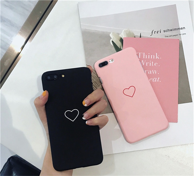 Black Pink Heart iPhone Case