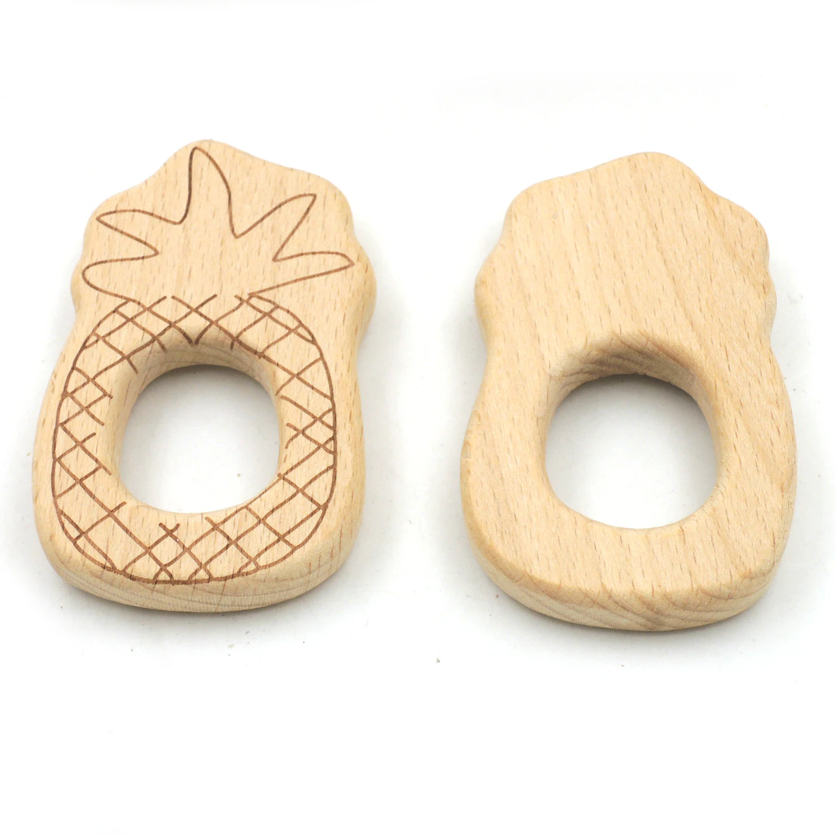 Pineapple Beech Wood Baby Teething Toy