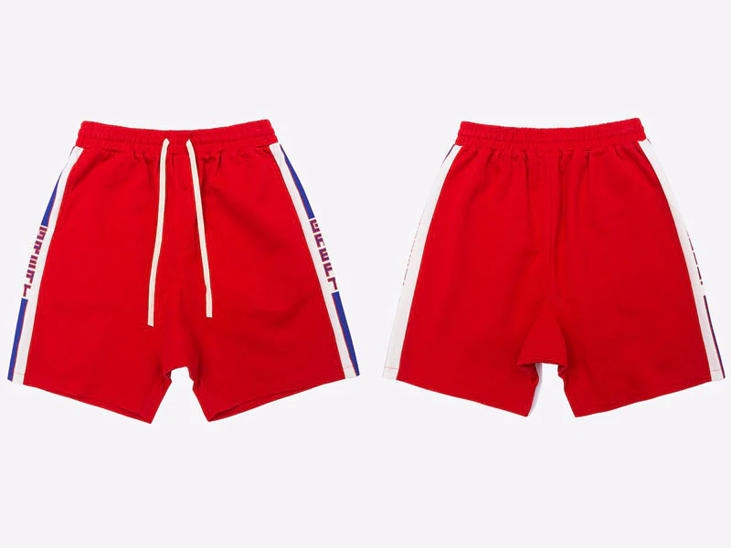 Drawstring Color Block Sweat Shorts