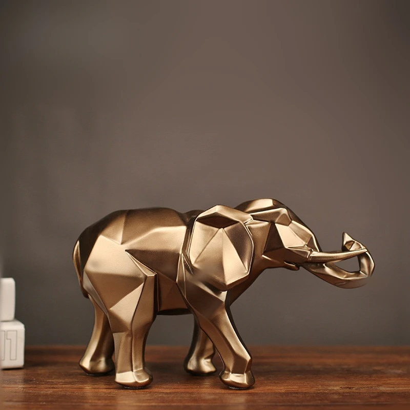 Abstract Golden Elephant Ornament