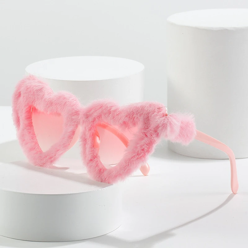 Plush Heart Shaped Sunglasses