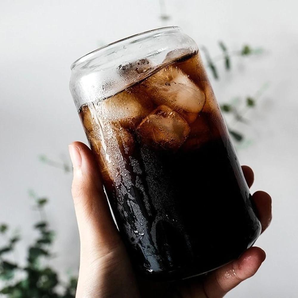 Can Shaped Glass Tumbler