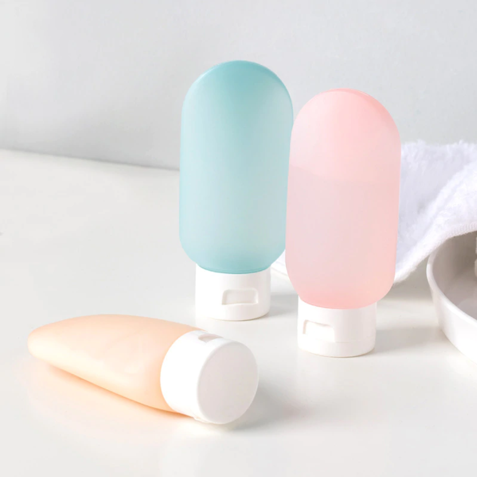 Pastel Travel Shampoo Bottles