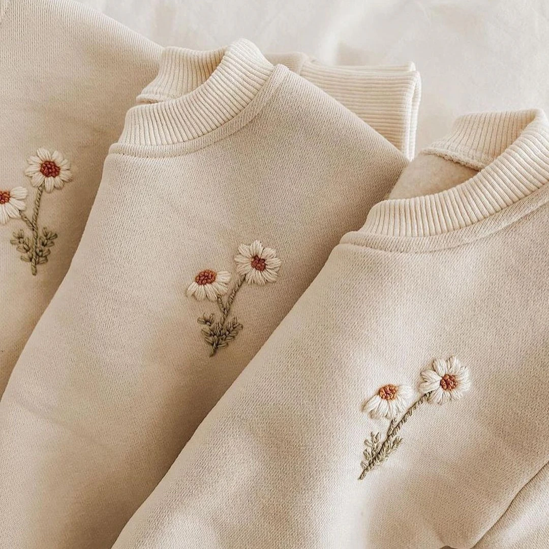 Daisy Embroidered Toddler Jogger Set