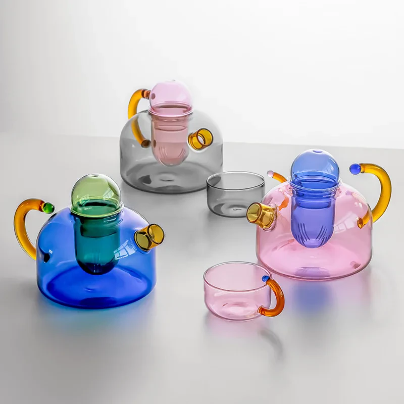 Colored Glass Teapot