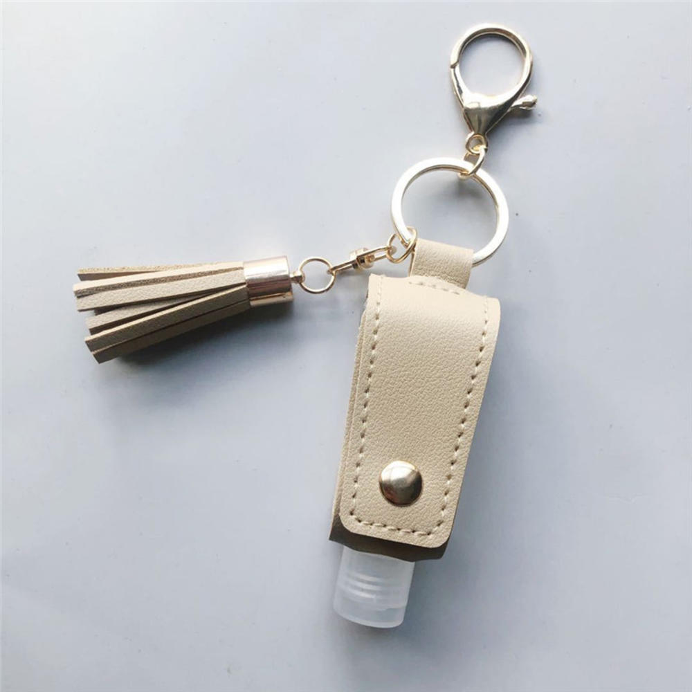 Vegan Leather Sanitizer Keychain