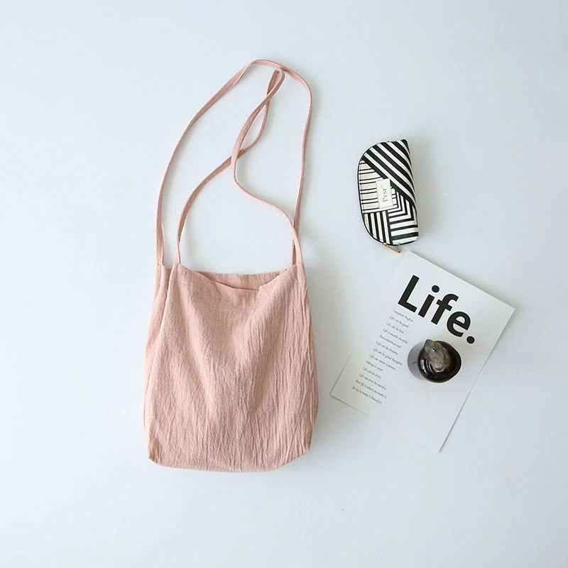 Washed Cotton Shoulder Bag