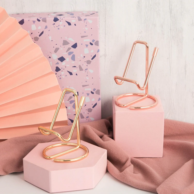 Rose Gold Wire Phone Stand