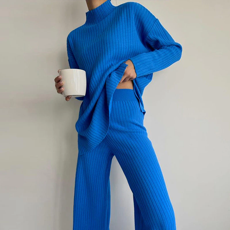 Blue Knit Set