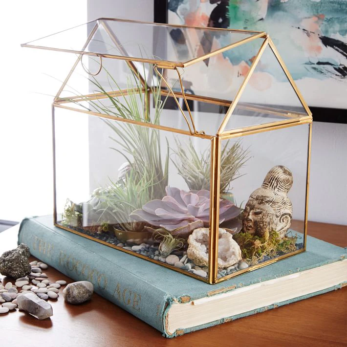 Large Glass House Shaped Terrarium