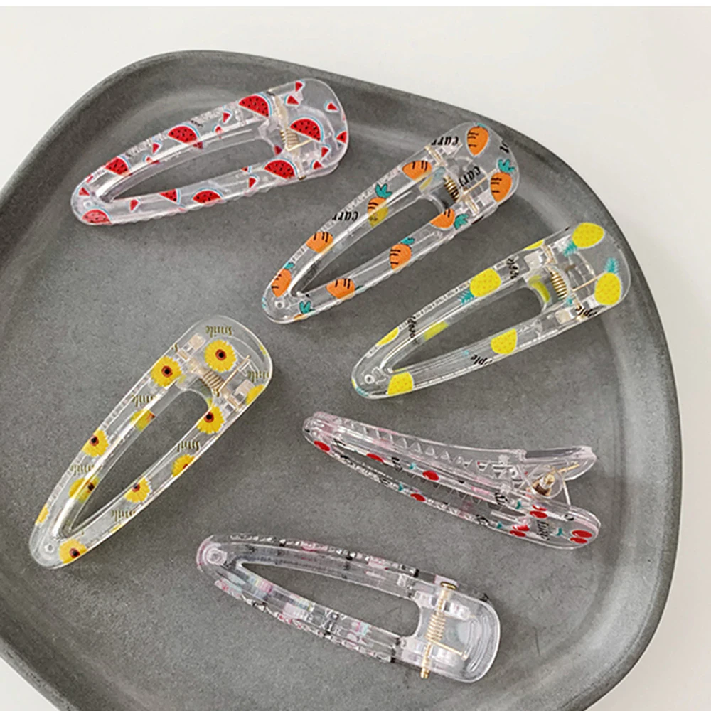 Transparent Fruit Hair Clip