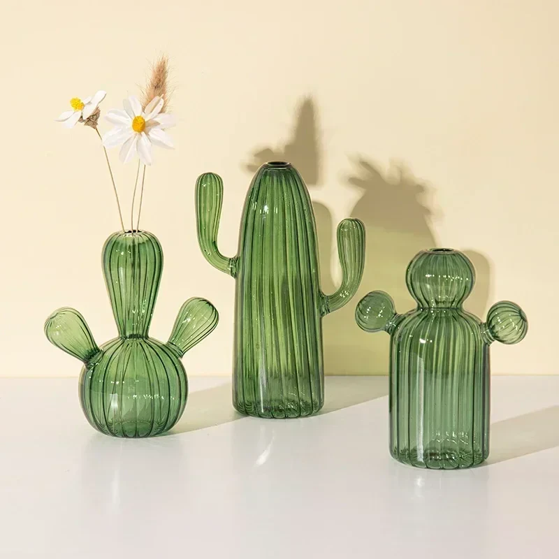 Glass Cactus Vase