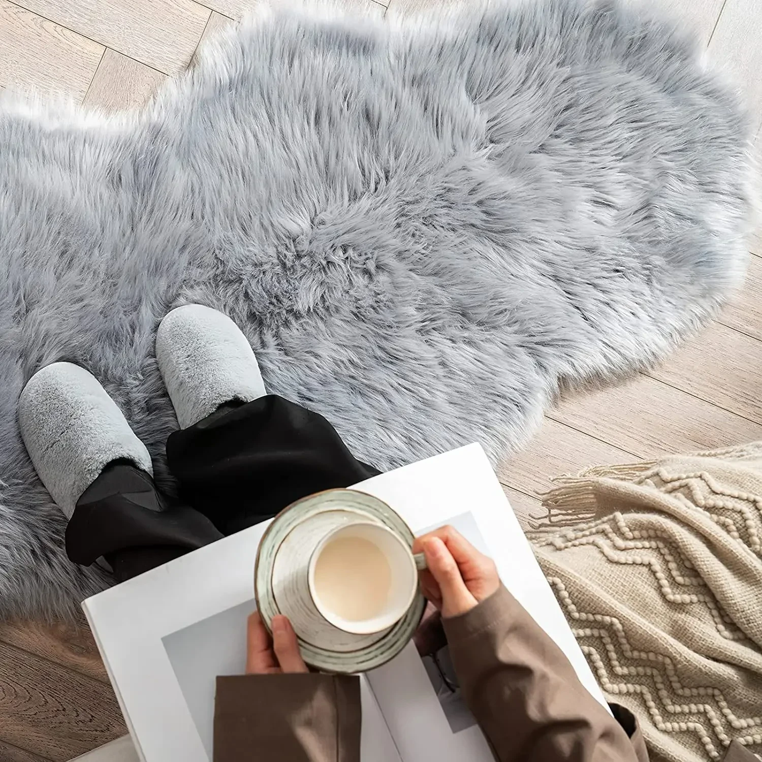 Faux Sheepskin Floor Rug