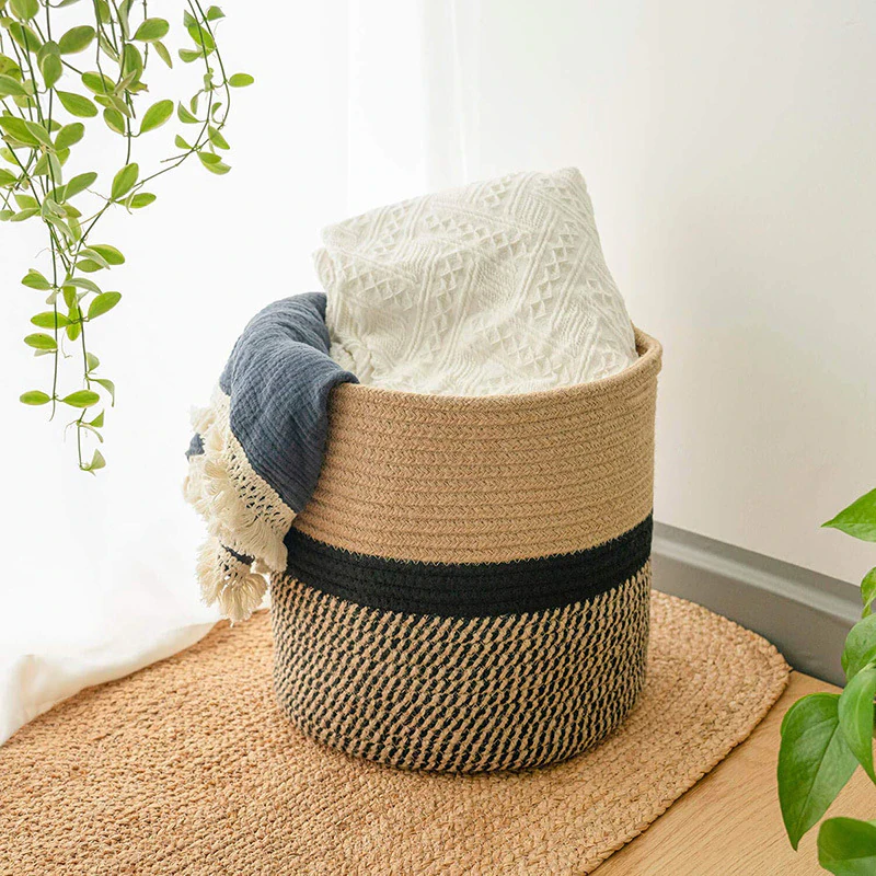 Cotton Rope Woven Laundry Basket
