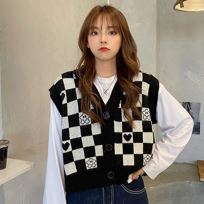 Plaid Cotton Vest