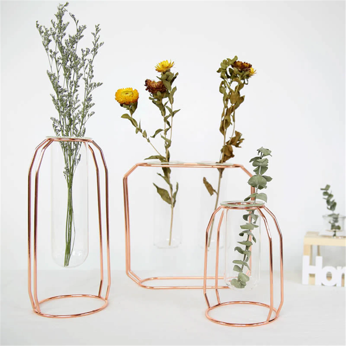 Modern hanging glass vase