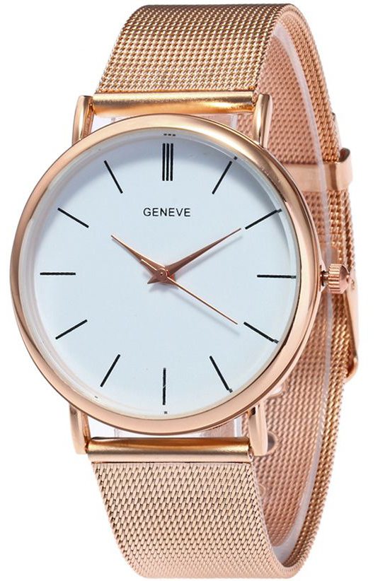 Womens Rose Gold Watch with Mesh Metal Strap