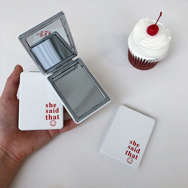 Cute Travel Flip Makeup Mirror