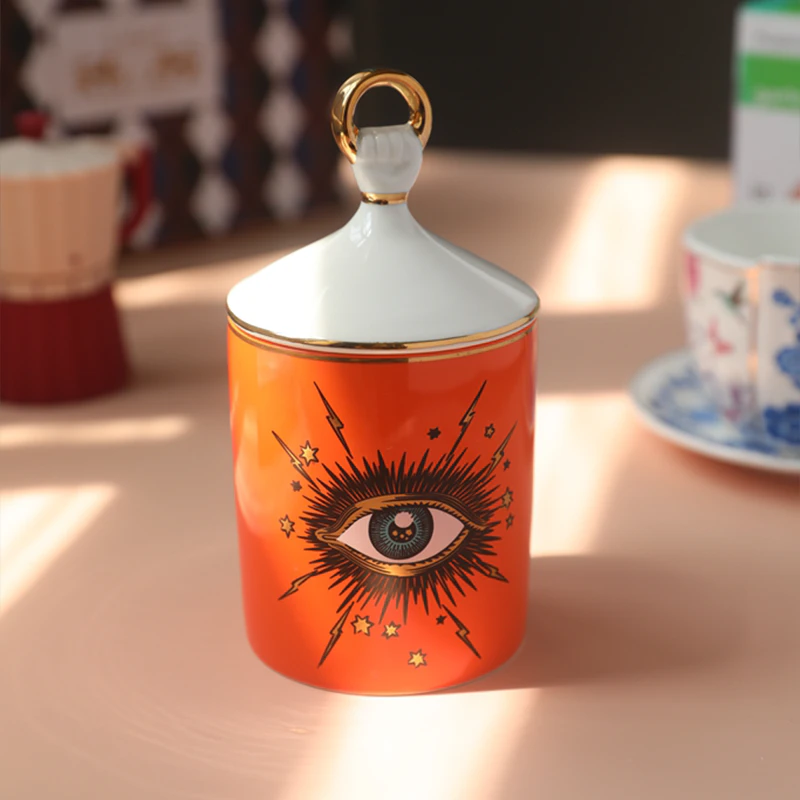 Boho Handpainted Storage Jar