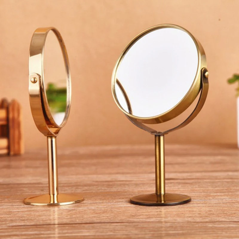 Copper Desktop Makeup Mirror