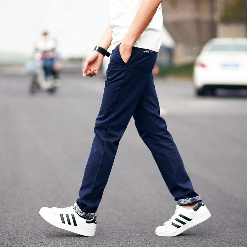 Floral Inlay Mens Chino Pants