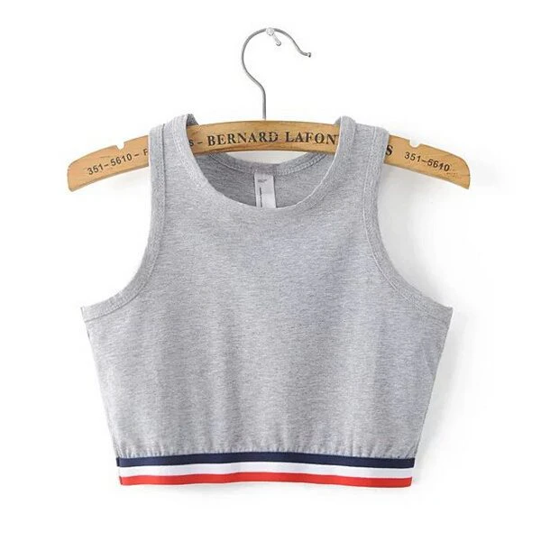 Womens Stripe Sport Bra Top